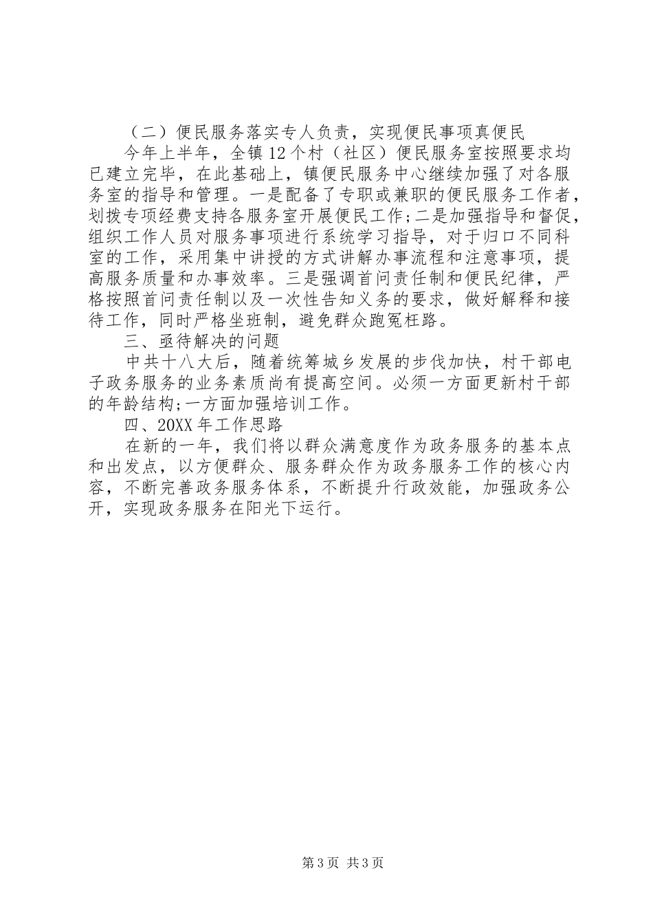 2024年规范化服务型政府建设工作总结_第3页