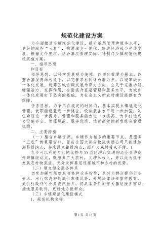 2024年规范化建设方案