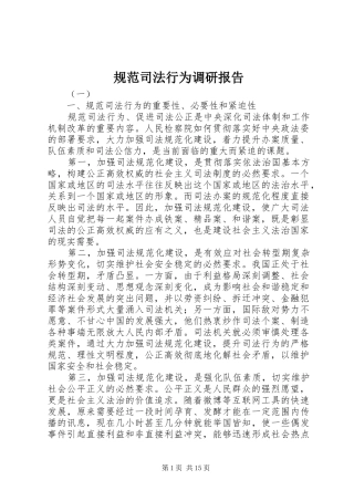 2024年规范司法行为调研报告