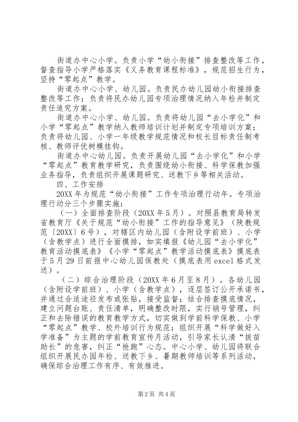 2024年规范幼小衔接专项治理工作方案_第2页