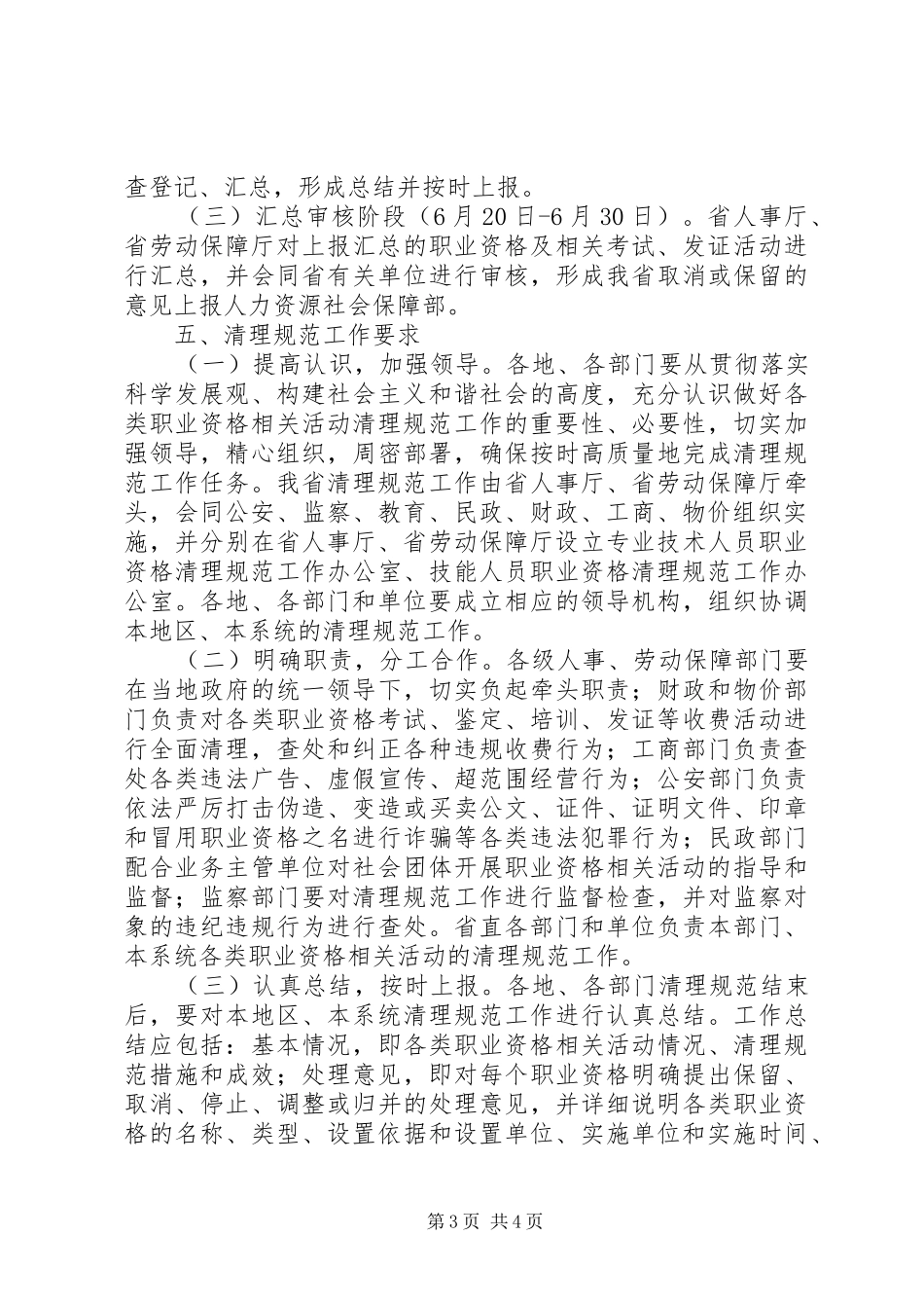 2024年规范职业资格清理意见_第3页
