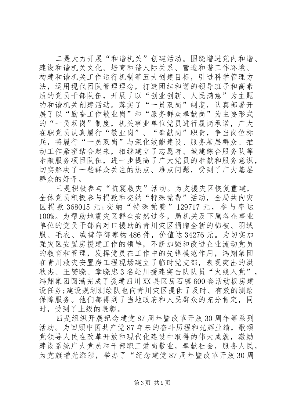 2024年规划建设局党委工作总结及工作要点_第3页