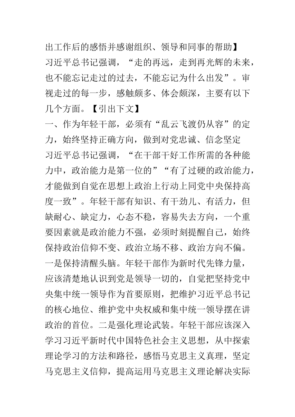 在某市年轻干部座谈会上的发言  代表交流研讨心得发言_第2页