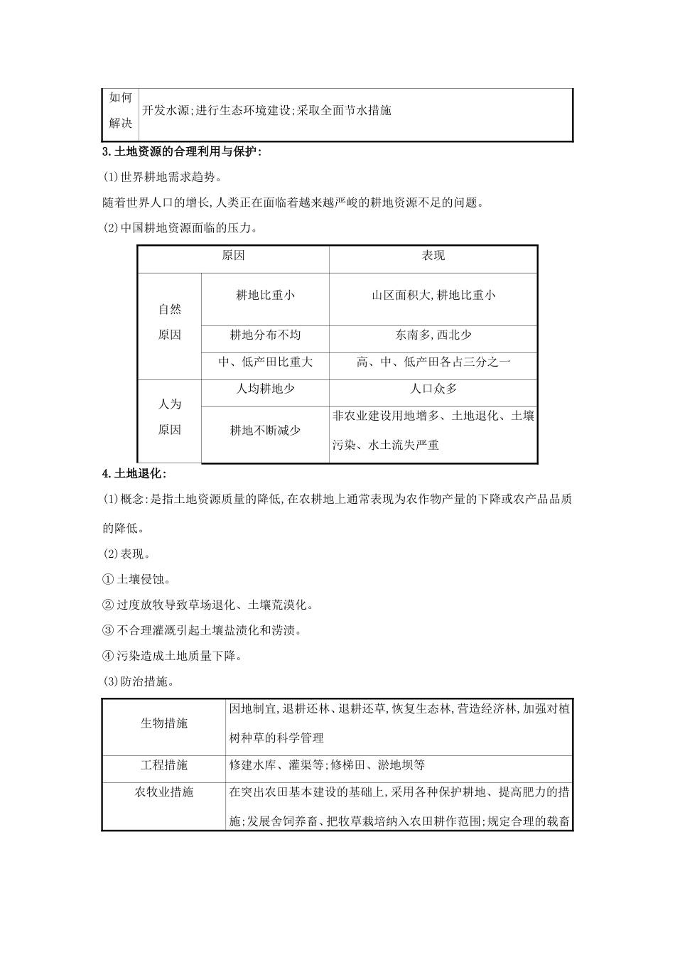 （江苏专用）高考地理一轮复习 考点梳理2 资源问题与资源的利用和保护（含解析）鲁教版选修1-3-鲁教版高三选修1地理试题_第2页
