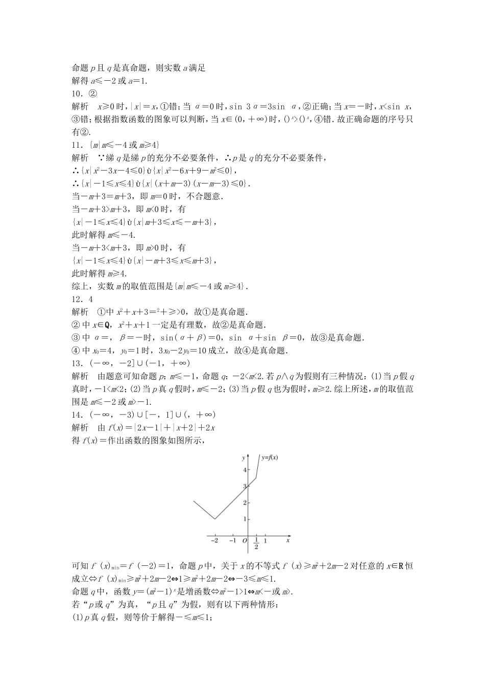 （江苏专用）高考数学 专题1 集合与常用逻辑用语 4 逻辑联接词、量词 理-人教版高三数学试题_第3页