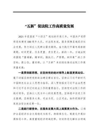 政法教育整顿心得体会  “五新”促法院工作高质量发展