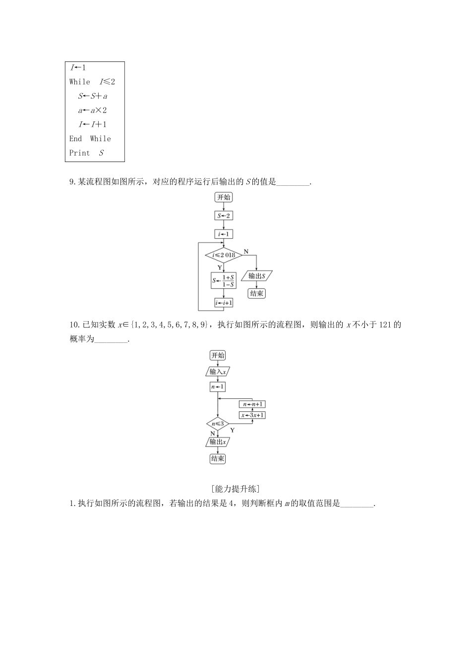 （江苏专用）高考数学一轮复习 加练半小时 专题10 算法、统计与概率 第79练 算法 文（含解析）-人教版高三数学试题_第3页
