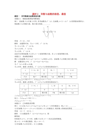 （江苏专用）高考数学一轮复习 第三章 导数及其应用 3.2 导数的应用 课时2 导数与函数的极值、最值 理-人教版高三数学试题