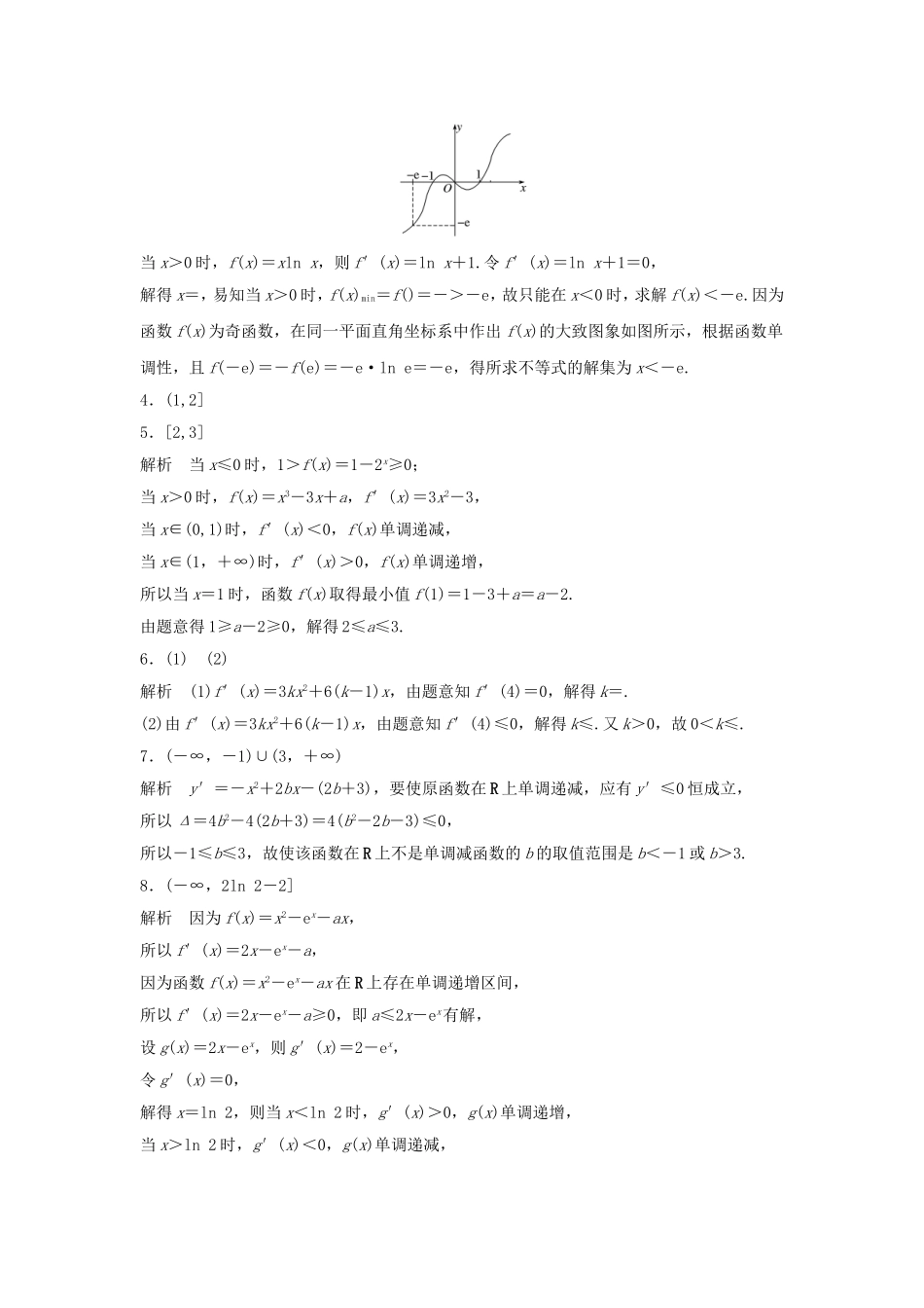 （江苏专用）高考数学专题复习 专题3 导数及其应用 第18练 用导数研究函数的单调性练习 文-人教版高三数学试题_第3页