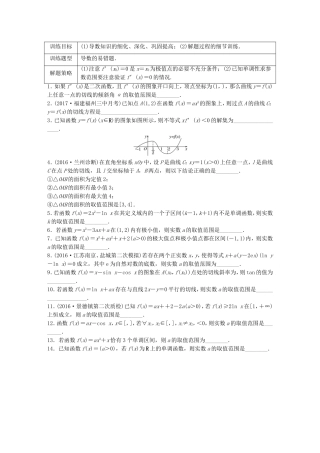 （江苏专用）高考数学专题复习 专题3 导数及其应用 第20练 导数中的易错题练习 理-人教版高三数学试题