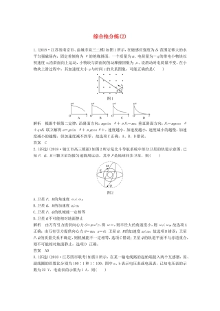 （江苏专用）高考物理 优选冲刺练 综合抢分练（2）-人教版高三物理试题