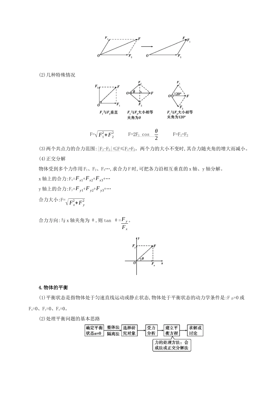 （江苏专用）高考物理三轮冲刺 第一篇 回归教材 二 相互作用板块-人教版高三物理试题_第2页