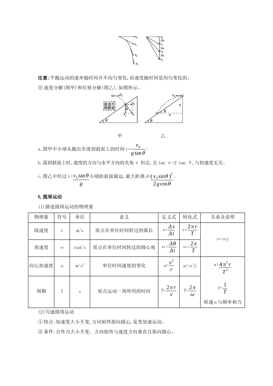 （江苏专用）高考物理三轮冲刺 第一篇 回归教材 四 曲线运动板块-人教版高三物理试题_第3页