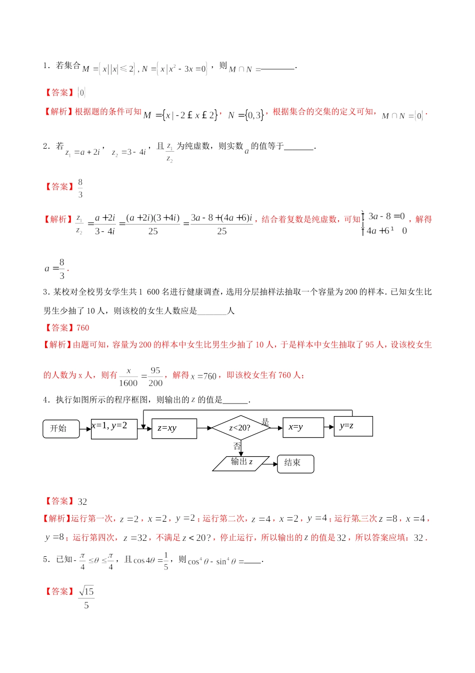 （江苏版）高考冲刺数学“得分题”训练01（含解析）-人教版高三数学试题_第1页