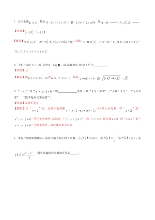 （江苏版）高考冲刺数学“得分题”训练02（含解析）-人教版高三数学试题