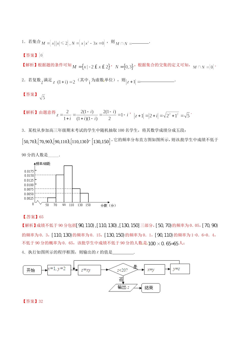 （江苏版）高考冲刺数学“得分题”训练05（含解析）-人教版高三数学试题_第1页