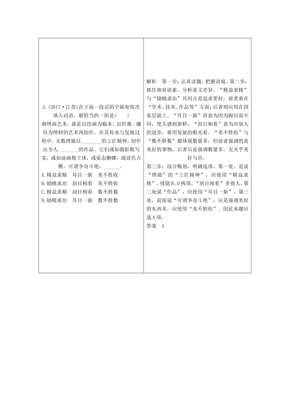 （江苏专用）高考语文二轮培优 第一部分 语言文字运用 技法提分点1 运用三步思维法，破解词语题密码-人教版高三全册语文试题_第3页