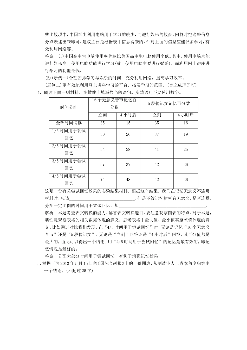 （江苏专用）高考语文一轮复习 1.9.2图文转换 定时规范答题，提升得分技能定时规范训练-人教版高三全册语文试题_第3页