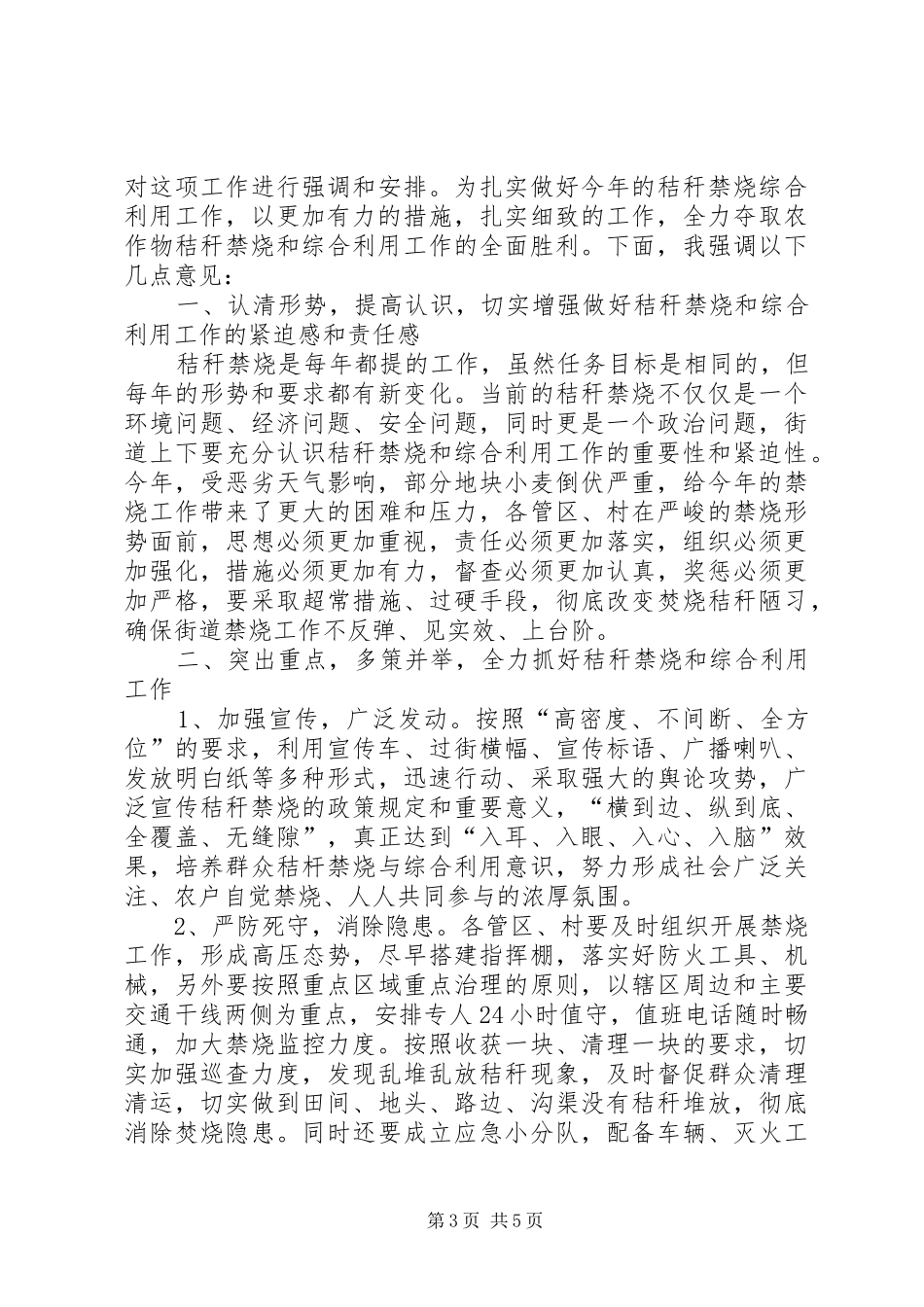 2024年在脱贫攻坚问题整改百日清零工作暨秸秆禁烧工作会议上的致辞_第3页