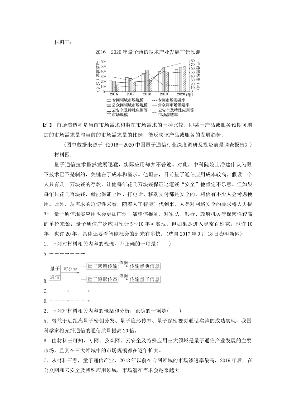 （江苏专用）高考语文加练半小时 第六章 实用类文本阅读 专题二 群文通练五 量子技术（含解析）-人教版高三语文试题_第2页