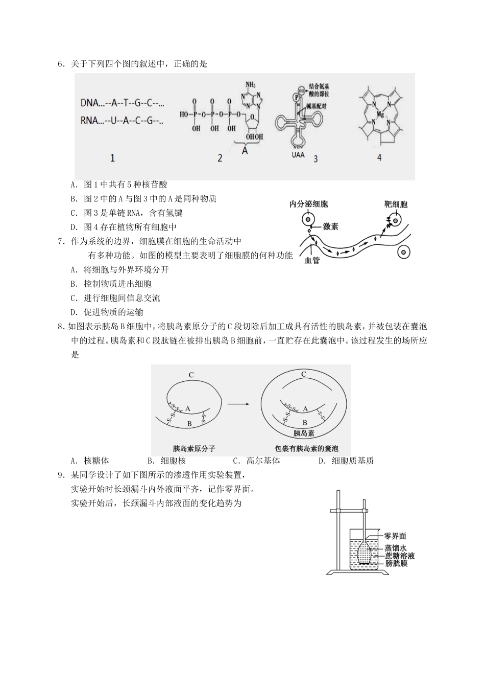 （湖北版）高三生物上学期第二次月考试题-人教版高三全册生物试题_第2页
