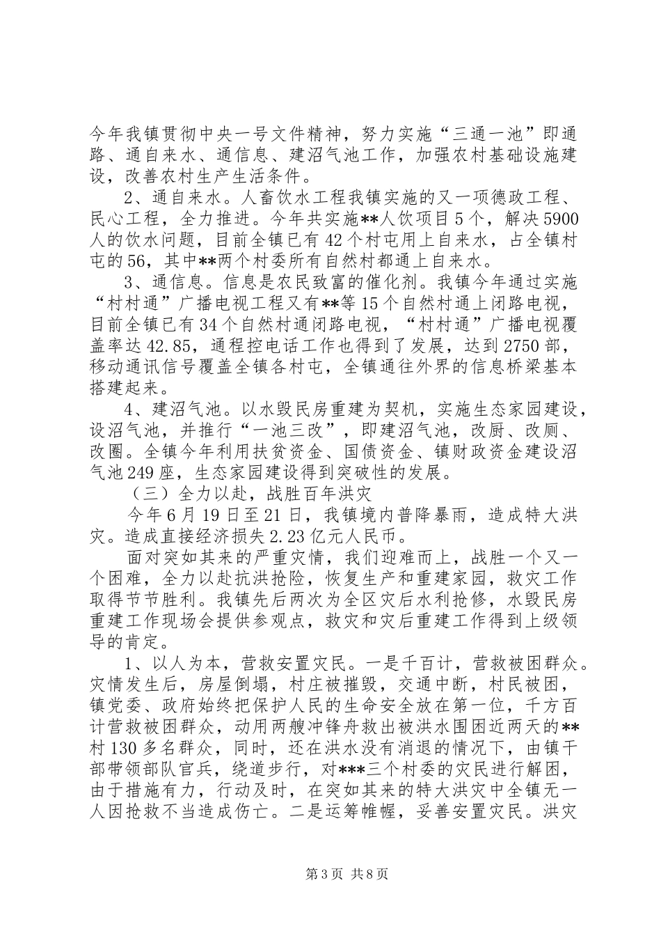 2024年乡镇政府年度工作总结_第3页