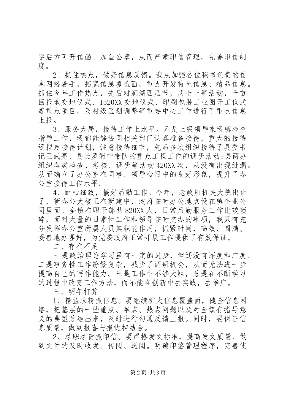 2024年乡镇主任个人工作总结_第2页