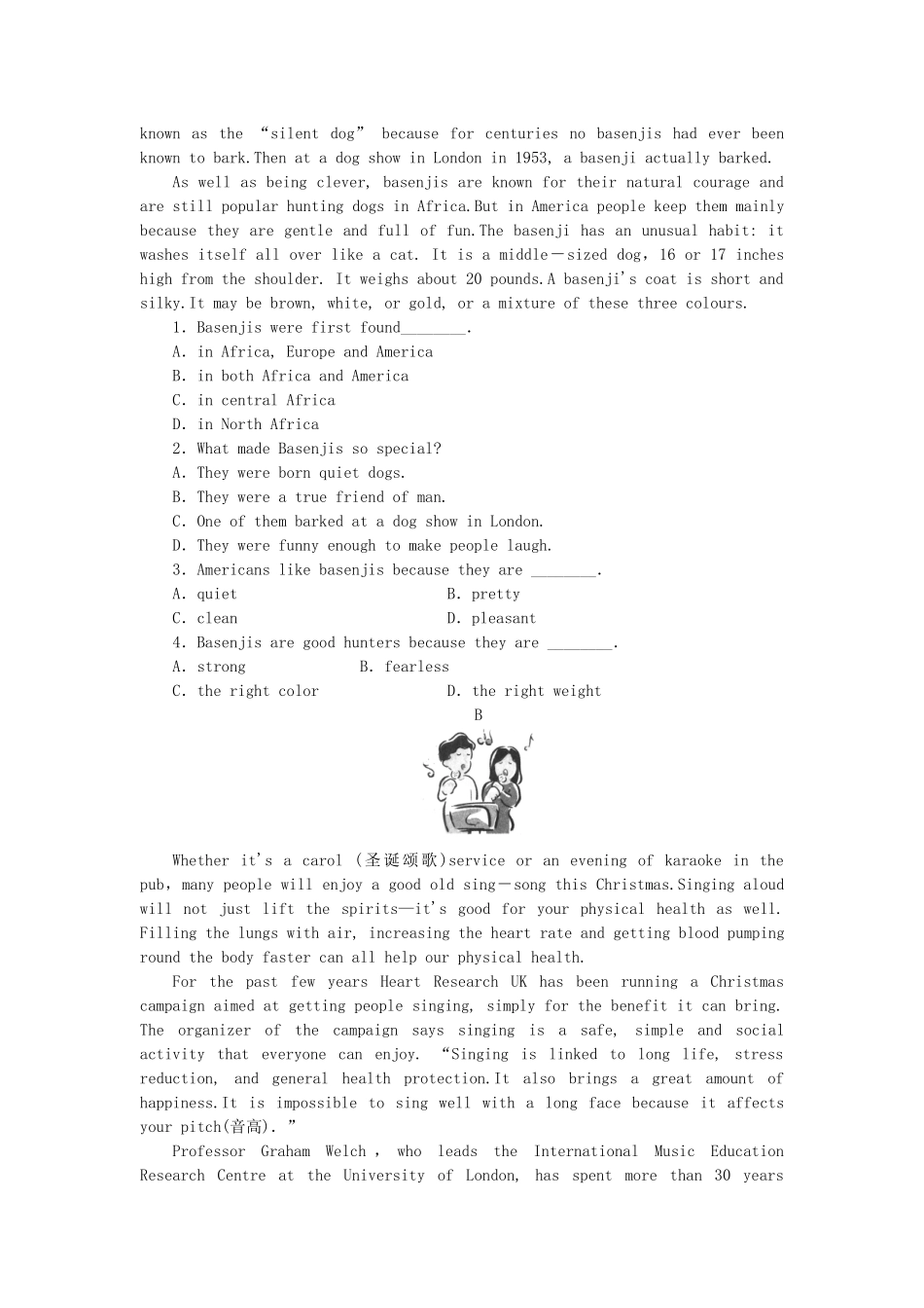 （湖北卷）高中英语 Unit 5 Music  Using Language课时作业 新人教版必修2_第2页