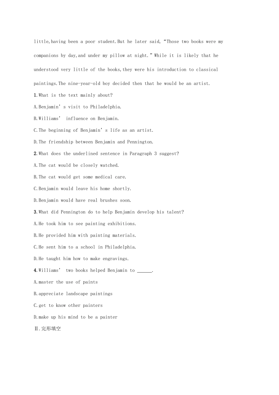 （福建专用）高考英语总复习 课时规范练12 Unit 6 Design（B）北师大必修2-北师大高三必修2英语试题_第2页