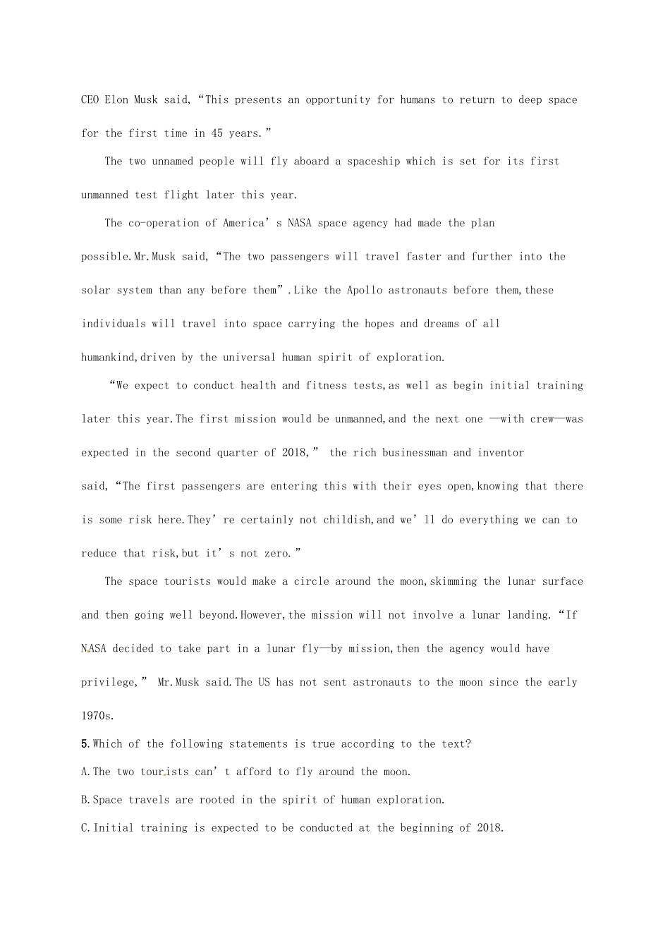 （福建专用）高考英语总复习 课时规范练21 Unit 11 The Media（A）北师大必修4-北师大高三必修4英语试题_第3页