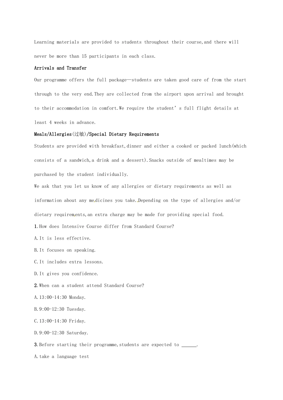 （福建专用）高考英语总复习 课时规范练30 Unit 15 Learning（B）北师大必修5-北师大高三必修5英语试题_第2页