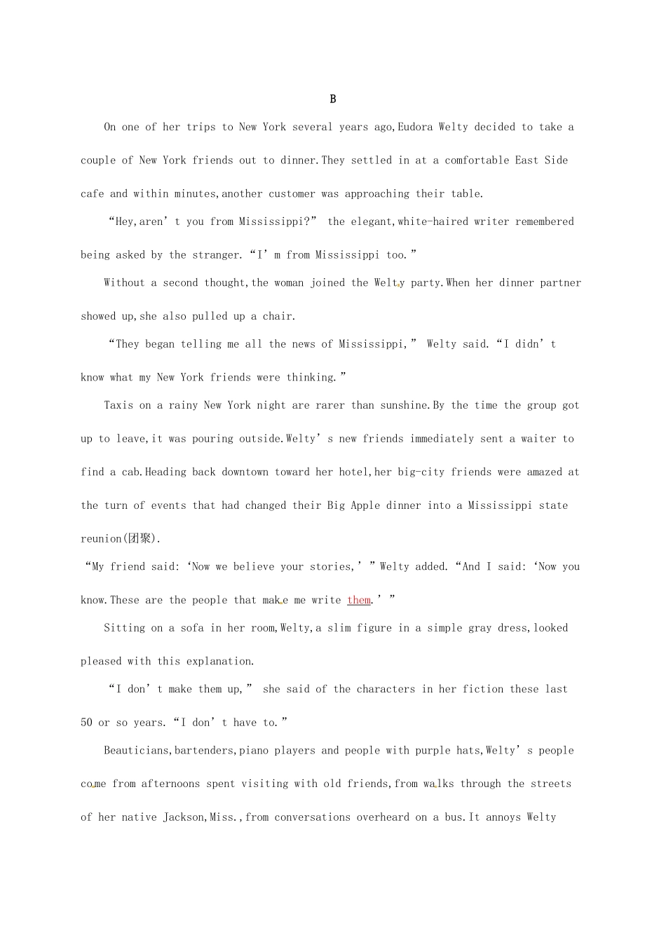 （福建专用）高考英语总复习 课时规范练31 Unit 16 Stories 北师大选修6-北师大高三选修6英语试题_第3页