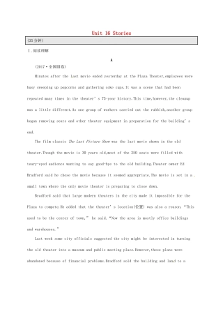 （福建专用）高考英语总复习 课时规范练31 Unit 16 Stories 北师大选修6-北师大高三选修6英语试题