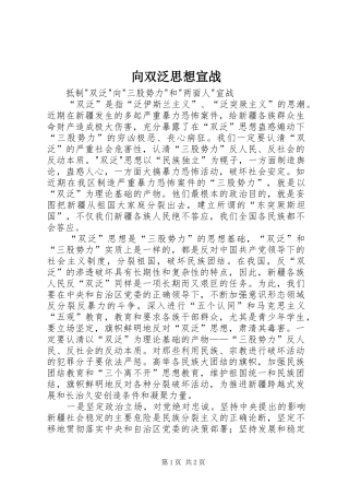 2024年向双泛思想宣战