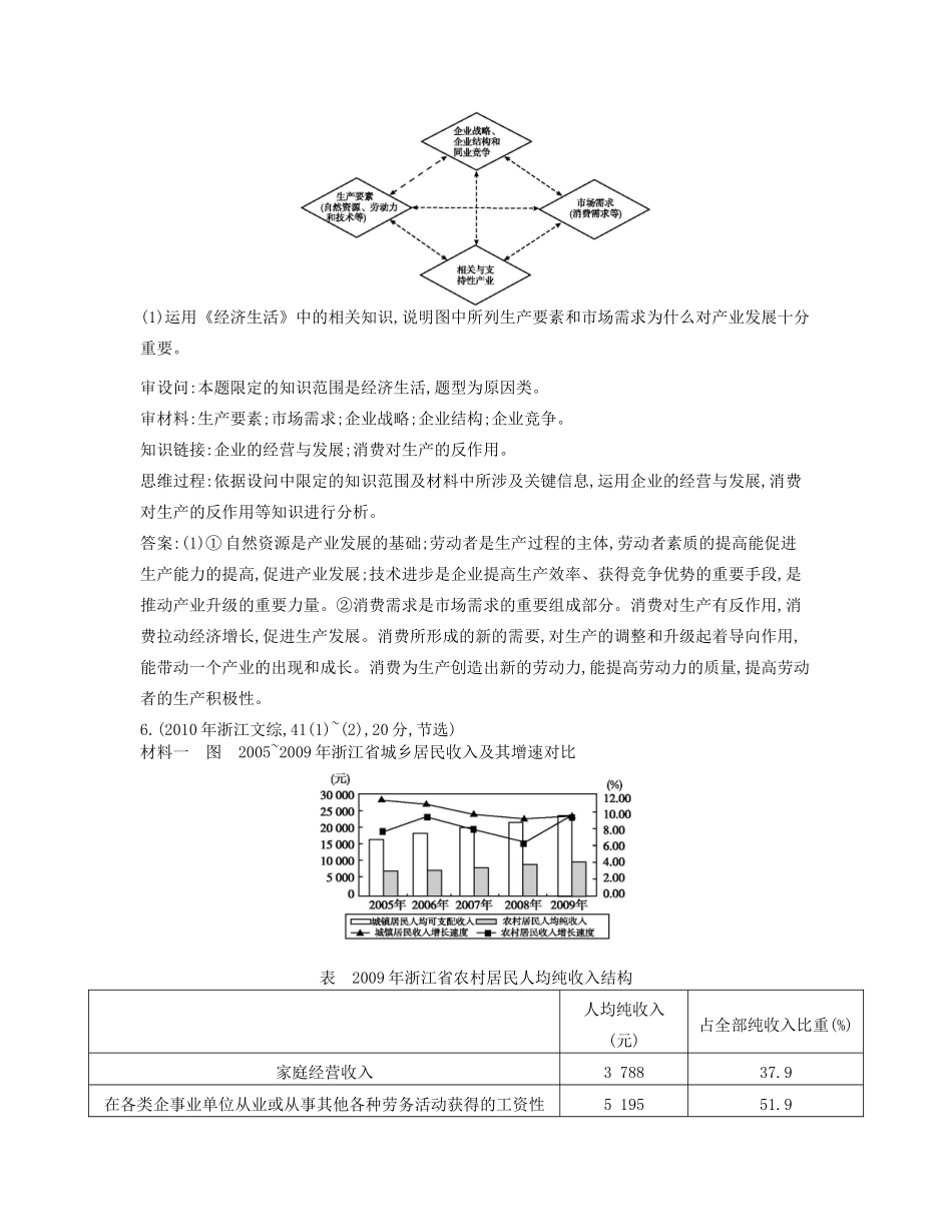 （点睛政治）高考政治复习（最新考纲+三真题+阅卷案例+知识归纳+易混易错警示+一预测）专题二 生产、劳动与经营（含详解）_第3页