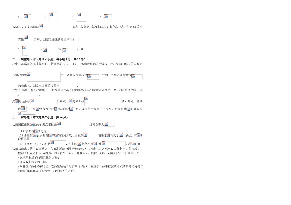（衡水金卷）高考数学二轮复习 二十四 圆锥曲线双曲线作业专练1 文-人教版高三数学试题_第2页