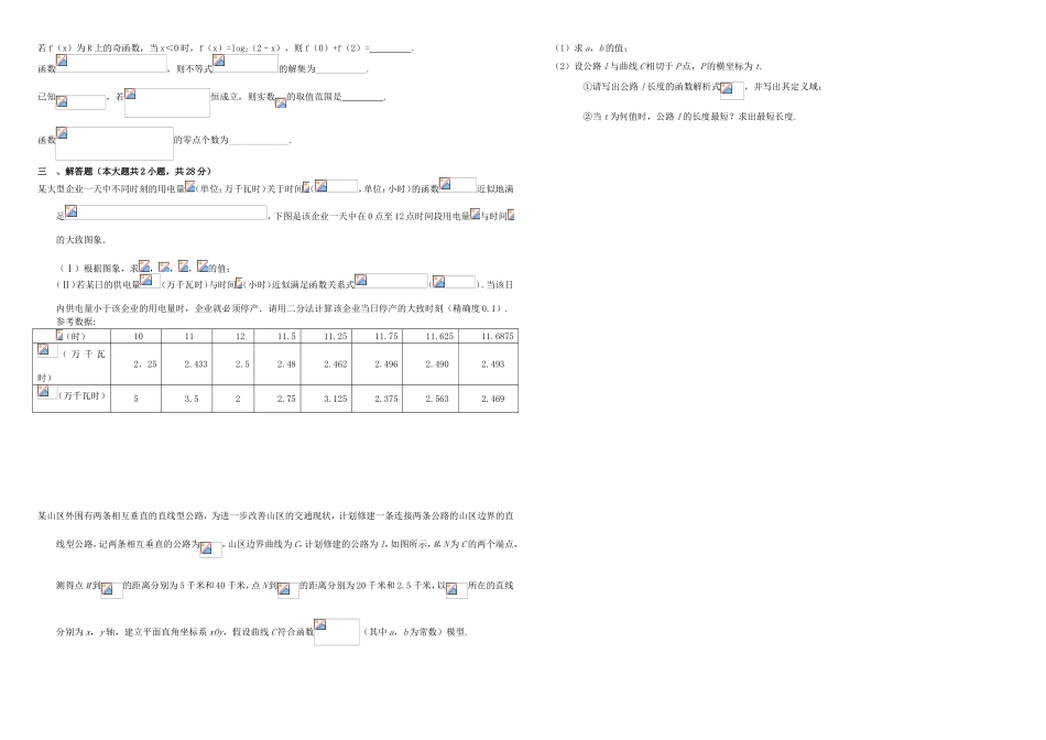 （衡水万卷）高考数学二轮复习 三十一 函数与导数（一）作业 理-人教版高三数学试题_第2页