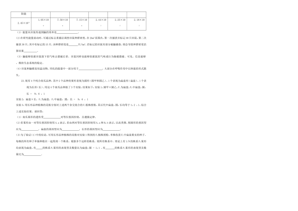 （衡水万卷）高三生物二轮复习 周测卷（十二））从杂交育种到基因工程 现代生物进化理论（含解析）-人教版高三生物试题_第3页