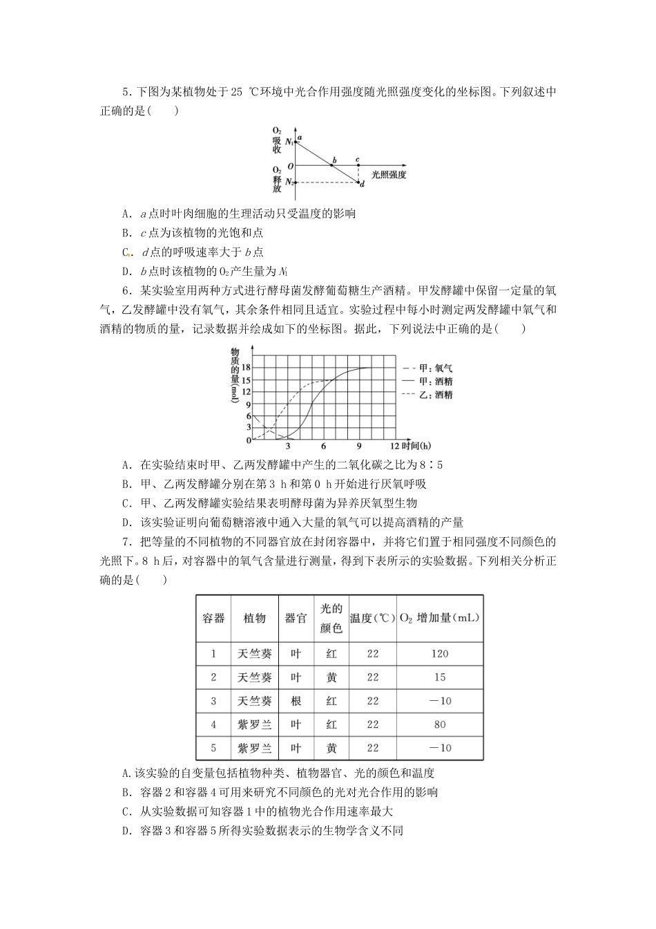 （猜题押题）高考生物二轮专题复习冲刺训练 第4课时_第2页