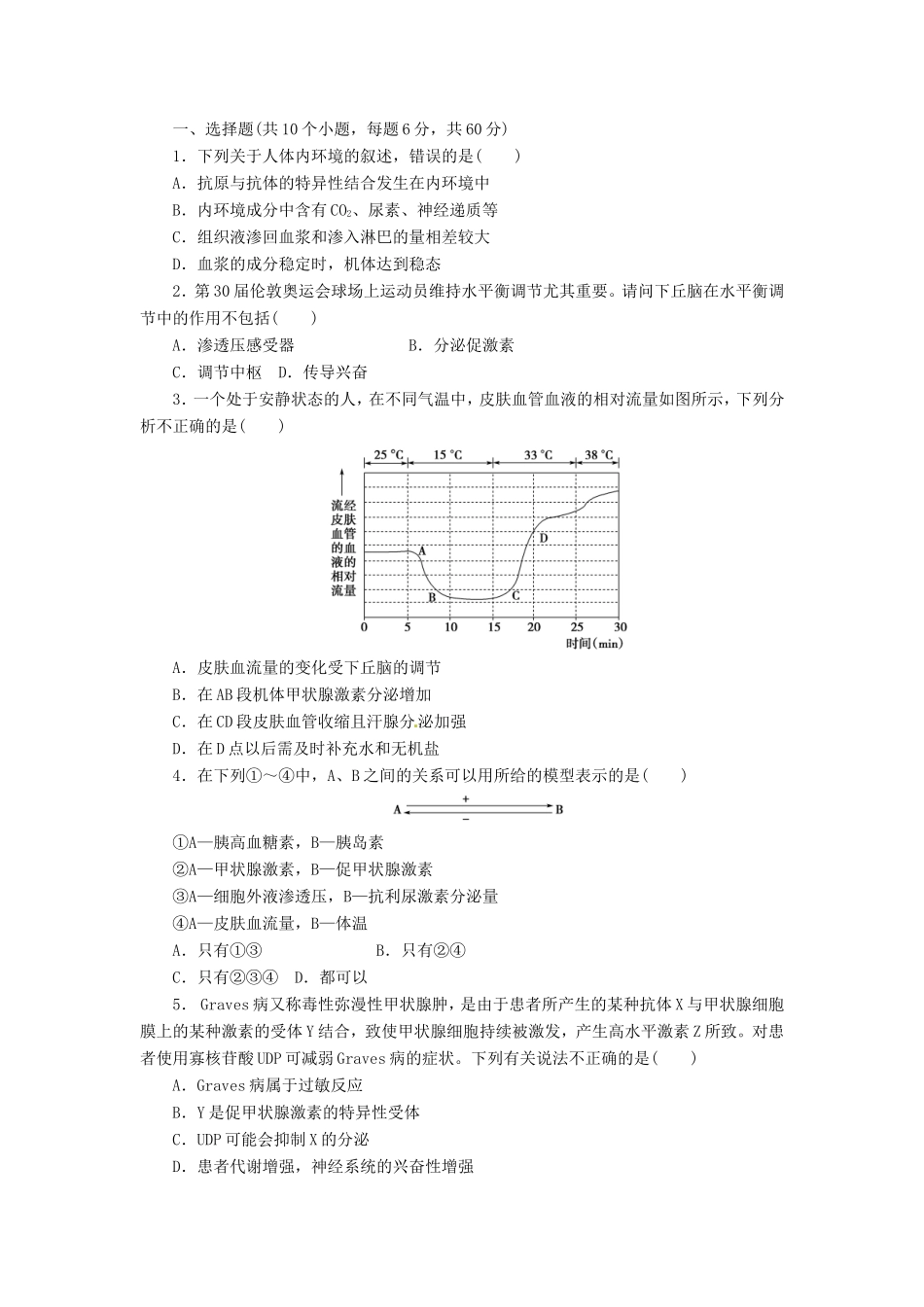 （猜题押题）高考生物二轮专题复习冲刺训练 第10课时_第1页