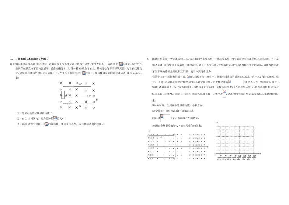 （衡水万卷）高三物理二轮复习 周测卷十四 磁场1（含解析）-人教版高三物理试题_第2页