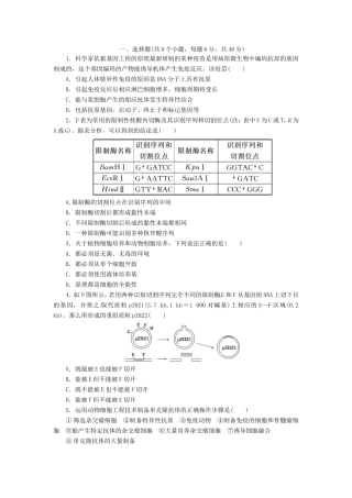 （猜题押题）高考生物二轮专题复习冲刺训练 第15课时
