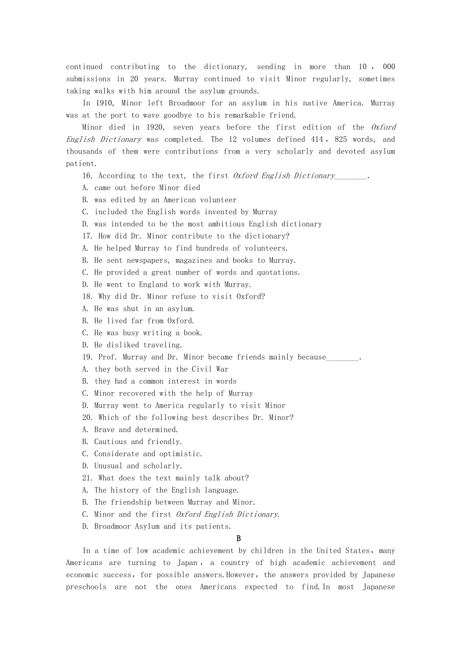 （福建专用）高考英语一轮复习方案 作业手册（40） Unit 5 Meeting your ancestors（含解析） 新人教版选修8_第3页