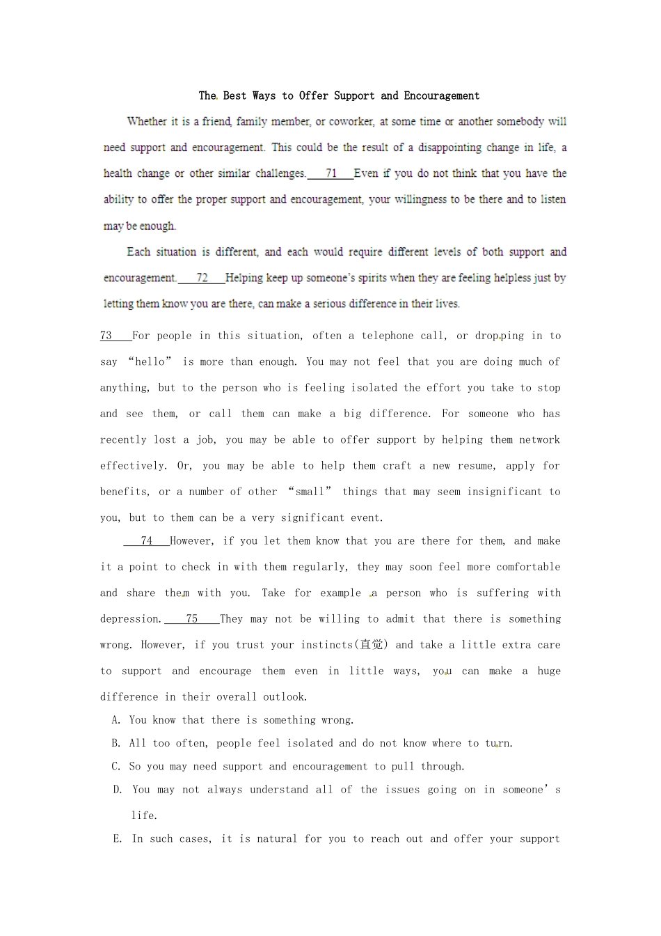 （精选+详解）高三英语 名校试题汇编（第2期）专题18 阅读填空（学生版）_第2页