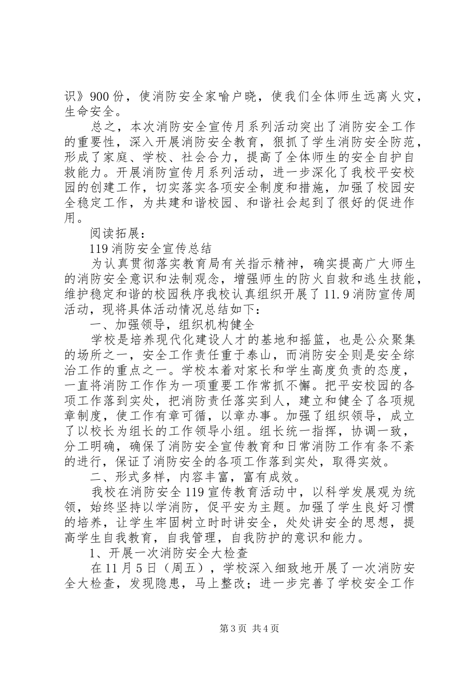 2024年消防安全检查总结及小结_第3页