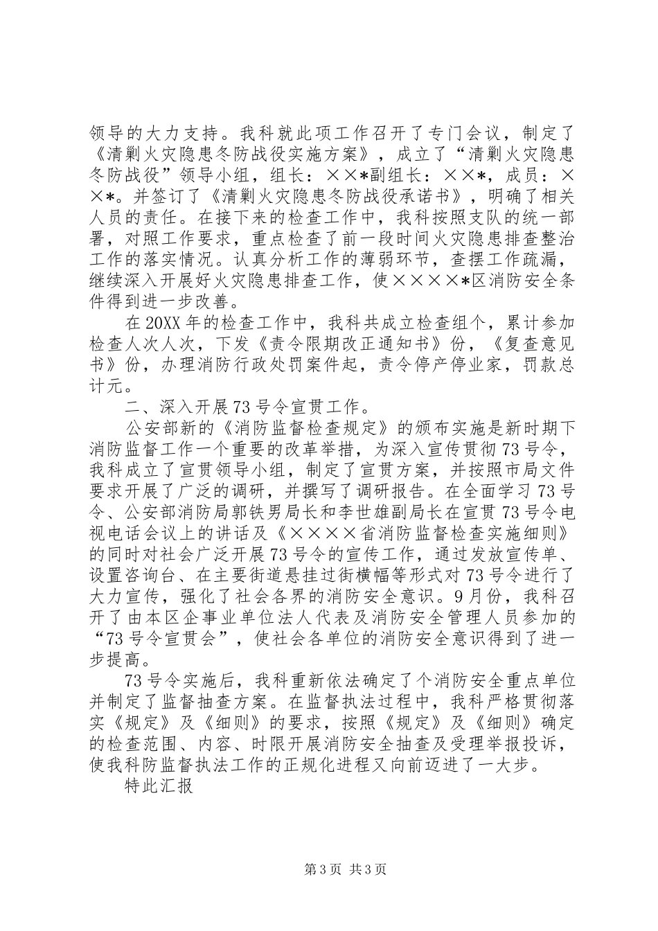 2024年消防科监督抽查年终总结_第3页