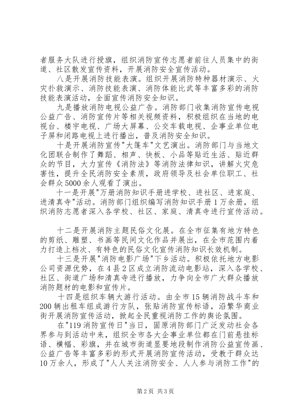 2024年消防支队开展消防宣传日活动总结_第2页
