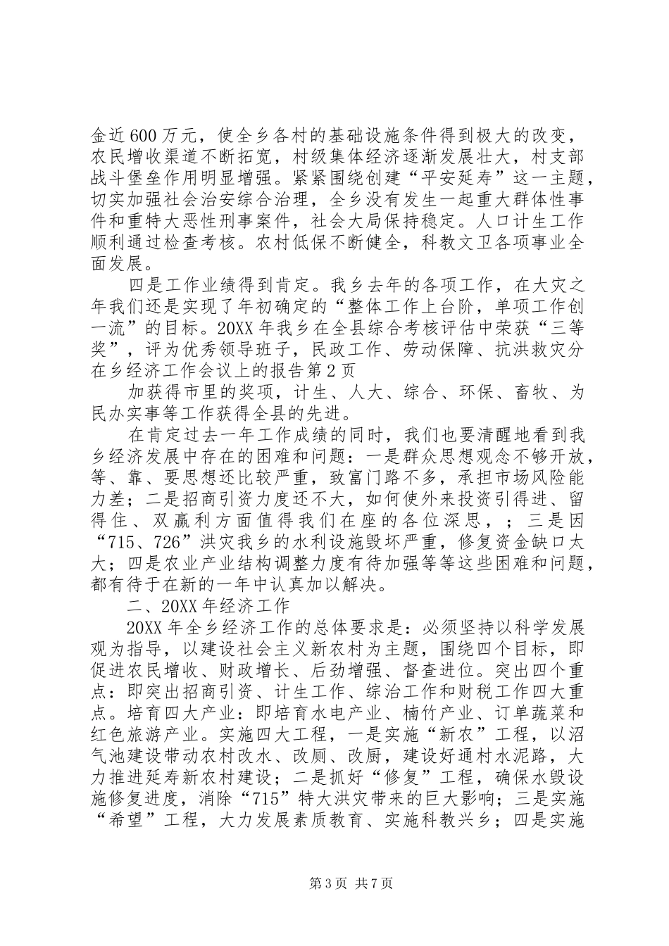 2024年在乡经济工作会议上的报告_第3页