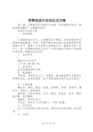 2024年消费促进月启动仪式方案