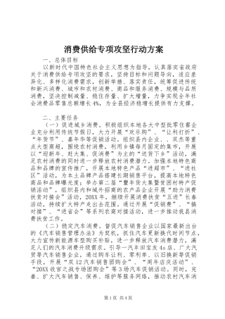 2024年消费供给专项攻坚行动方案